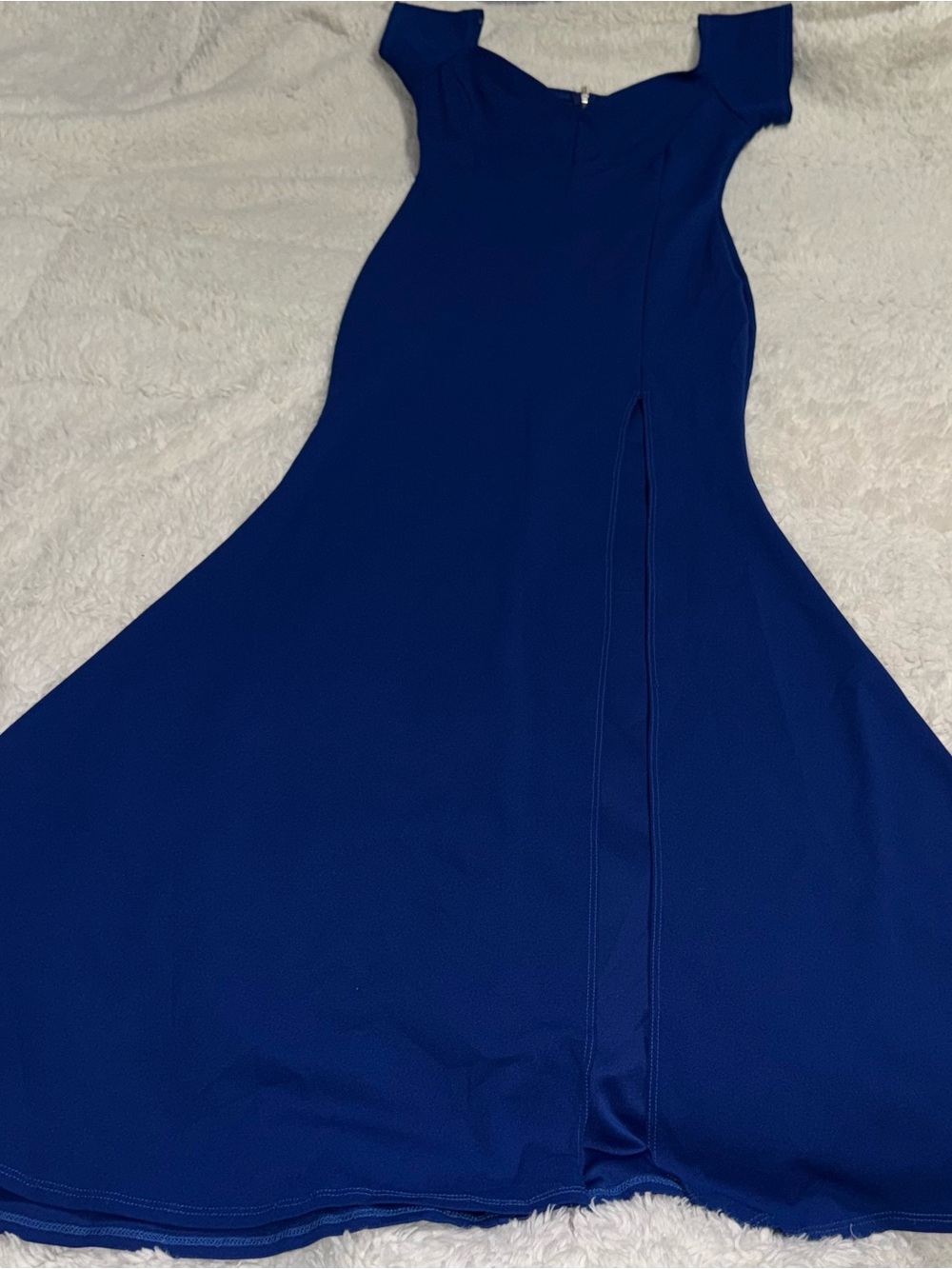 Women’s Cobalt Blue Maxi Dress with Side Slit